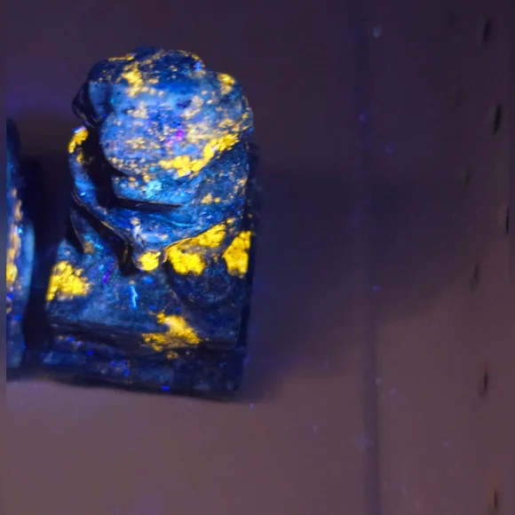 Lapis lazuli Crystal Chinese Foo Dog Carving Set - Picture 9 of 11